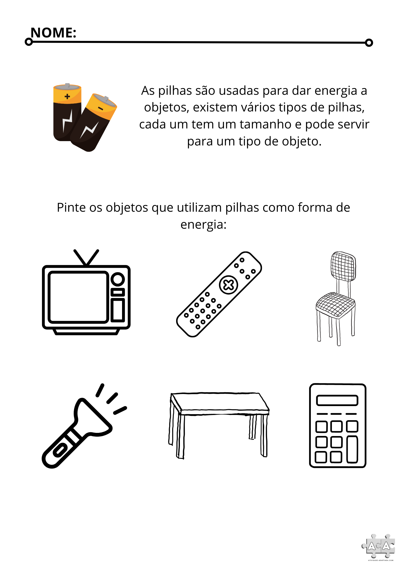 Funcionalidade das pilhas